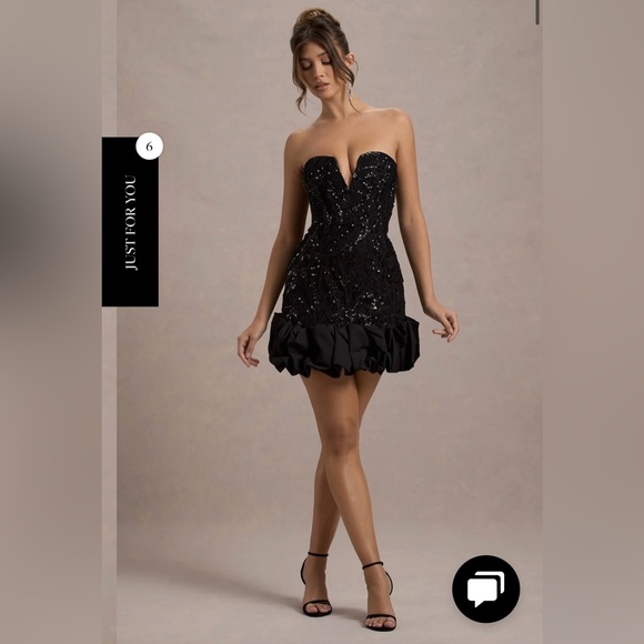 ✨✨ NWT BLACK SEQUIN MINI DRESS ✨✨ - Picture 2 of 3